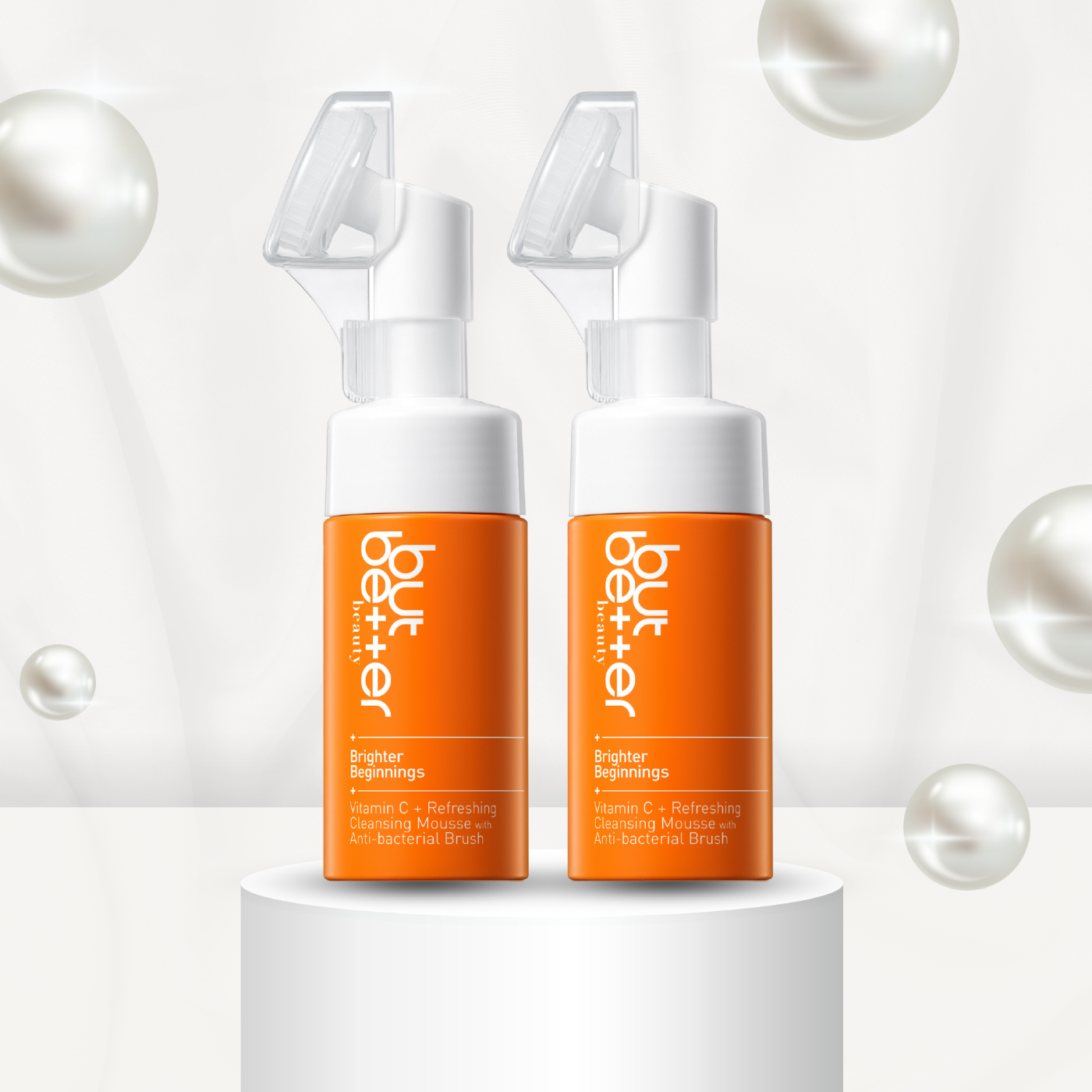Vitamin C Refreshing Cleansing Mousse with Anti-bacterial Brush