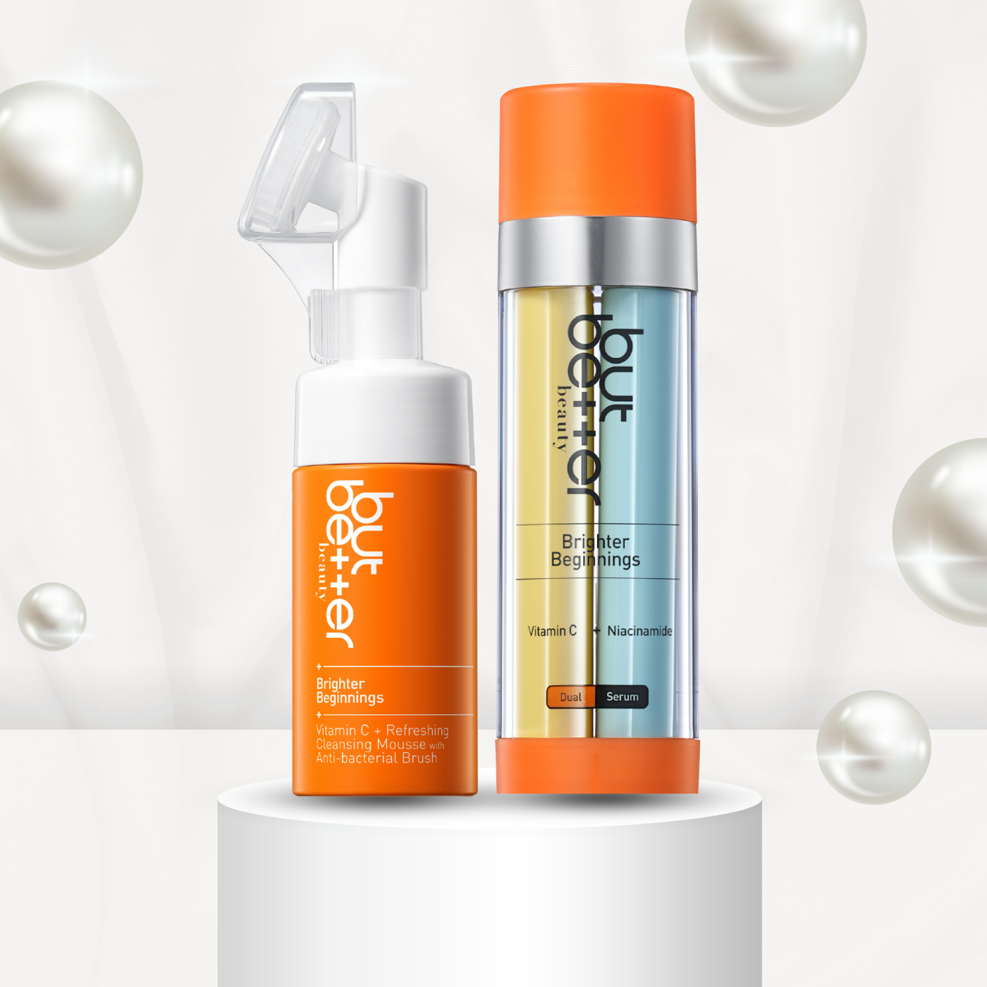 Vitamin C Refreshing Cleansing Mousse with Anti-bacterial Brush