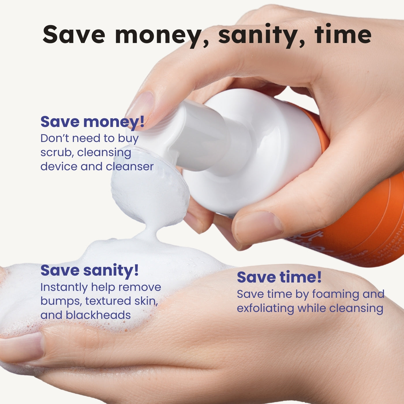 Vitamin C Refreshing Cleansing Mousse with Anti-bacterial Brush