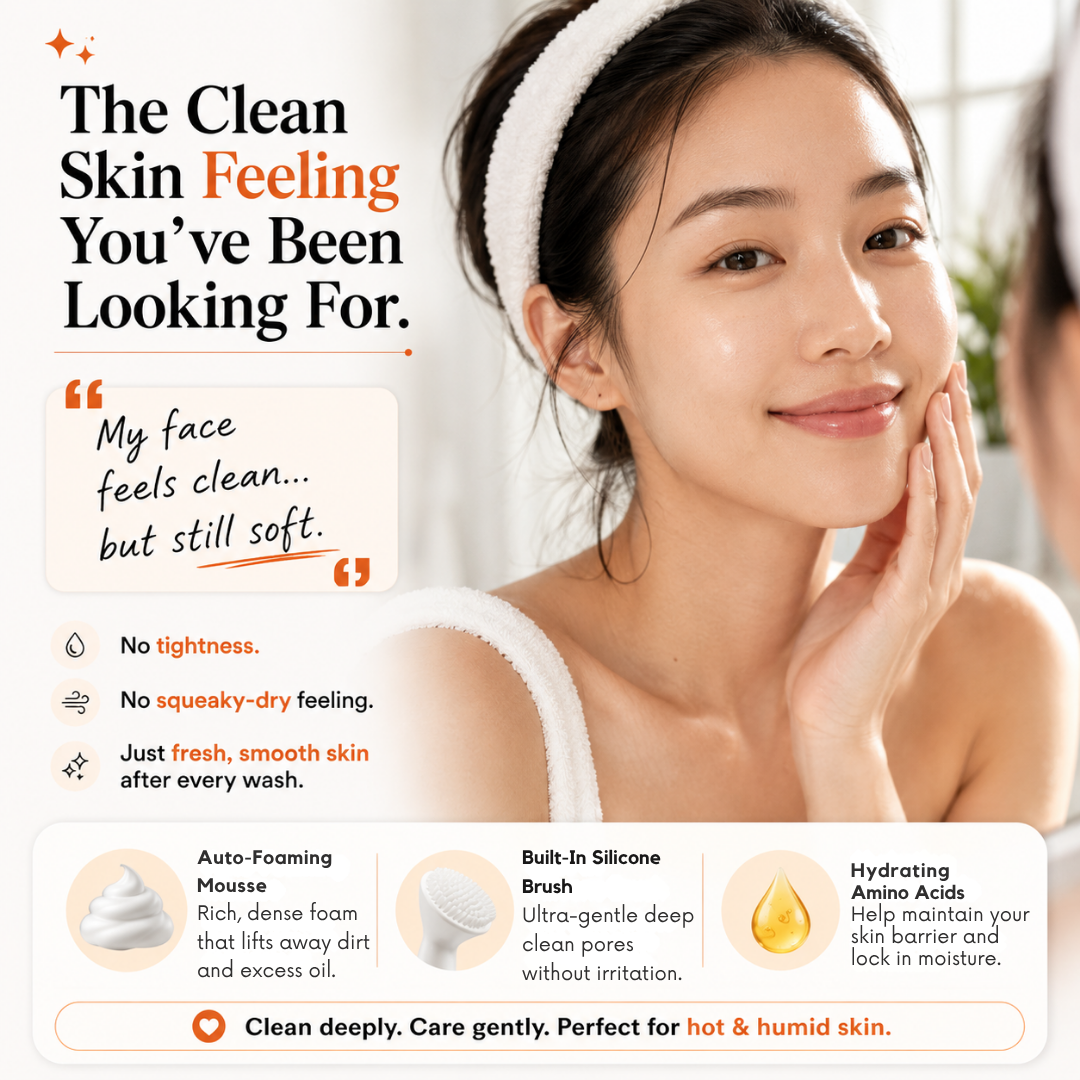 Vitamin C Refreshing Cleansing Mousse with Anti-bacterial Brush
